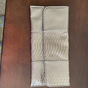 Cute Pewter/Silver Metallic Clutch (see photos for size)
